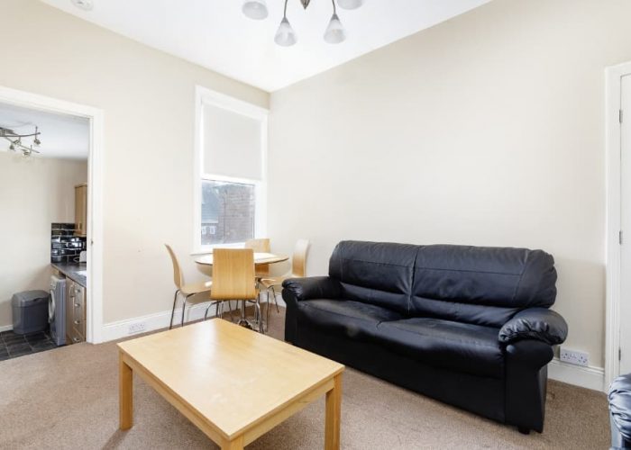 Living room in a student house